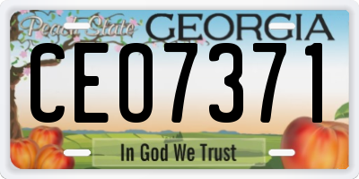 GA license plate CEO7371