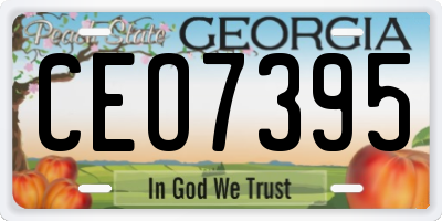 GA license plate CEO7395