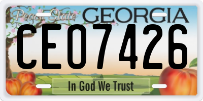 GA license plate CEO7426
