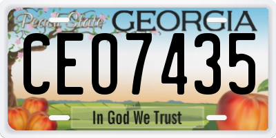 GA license plate CEO7435