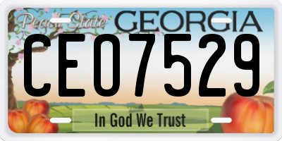 GA license plate CEO7529