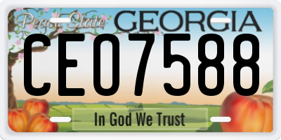 GA license plate CEO7588