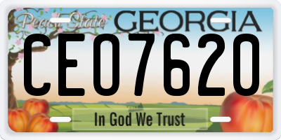 GA license plate CEO7620