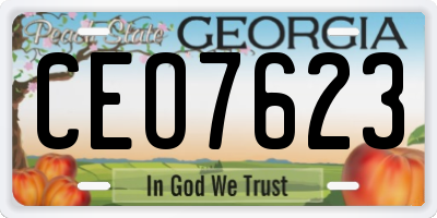 GA license plate CEO7623