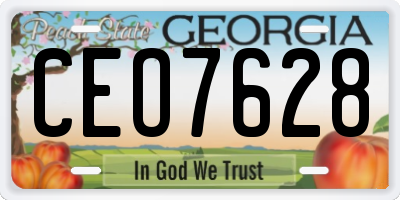 GA license plate CEO7628