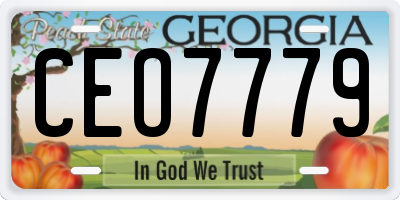 GA license plate CEO7779