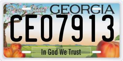 GA license plate CEO7913