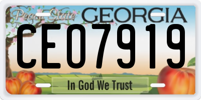 GA license plate CEO7919