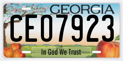GA license plate CEO7923