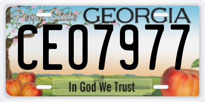 GA license plate CEO7977