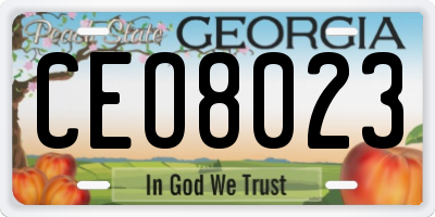 GA license plate CEO8023
