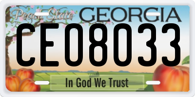 GA license plate CEO8033