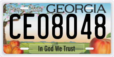GA license plate CEO8048