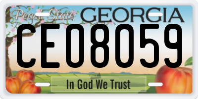 GA license plate CEO8059