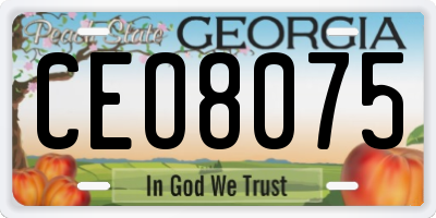 GA license plate CEO8075