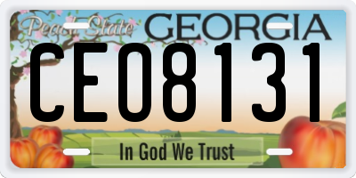 GA license plate CEO8131