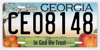 GA license plate CEO8148