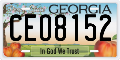 GA license plate CEO8152