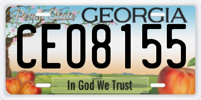 GA license plate CEO8155