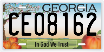 GA license plate CEO8162