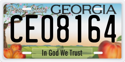 GA license plate CEO8164