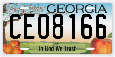 GA license plate CEO8166