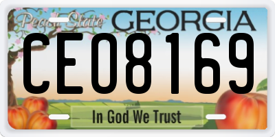 GA license plate CEO8169