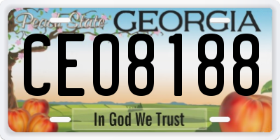 GA license plate CEO8188