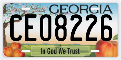 GA license plate CEO8226
