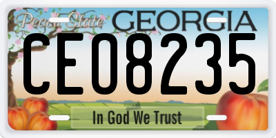 GA license plate CEO8235