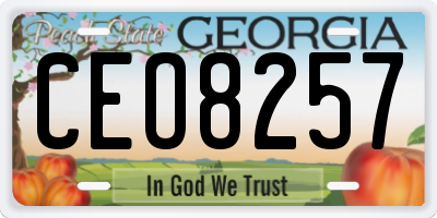 GA license plate CEO8257