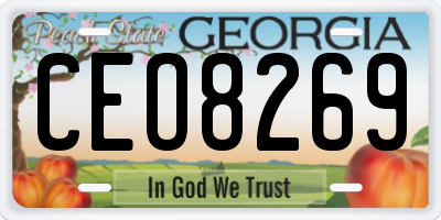 GA license plate CEO8269