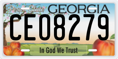 GA license plate CEO8279