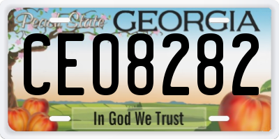 GA license plate CEO8282