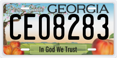 GA license plate CEO8283