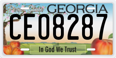 GA license plate CEO8287