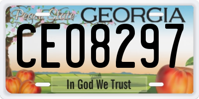 GA license plate CEO8297