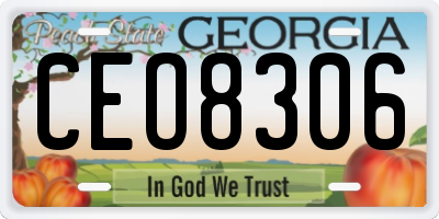 GA license plate CEO8306