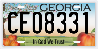 GA license plate CEO8331