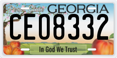GA license plate CEO8332