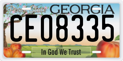 GA license plate CEO8335