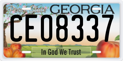 GA license plate CEO8337