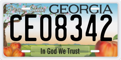 GA license plate CEO8342