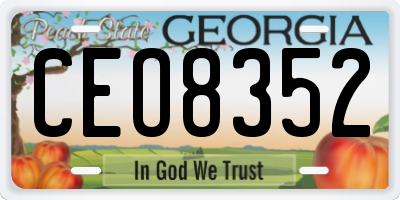 GA license plate CEO8352