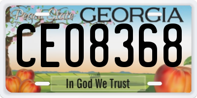 GA license plate CEO8368