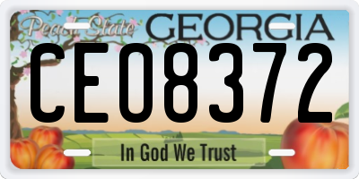 GA license plate CEO8372