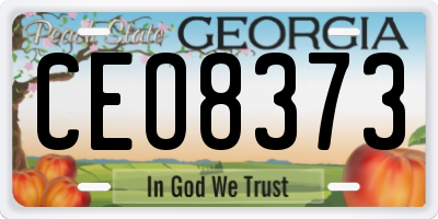 GA license plate CEO8373