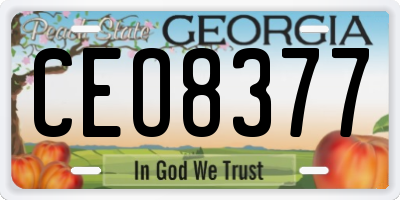 GA license plate CEO8377