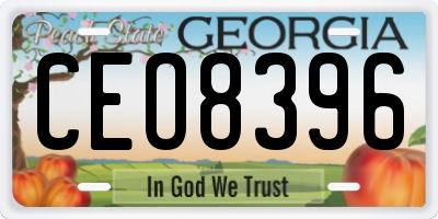 GA license plate CEO8396