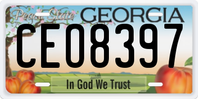 GA license plate CEO8397